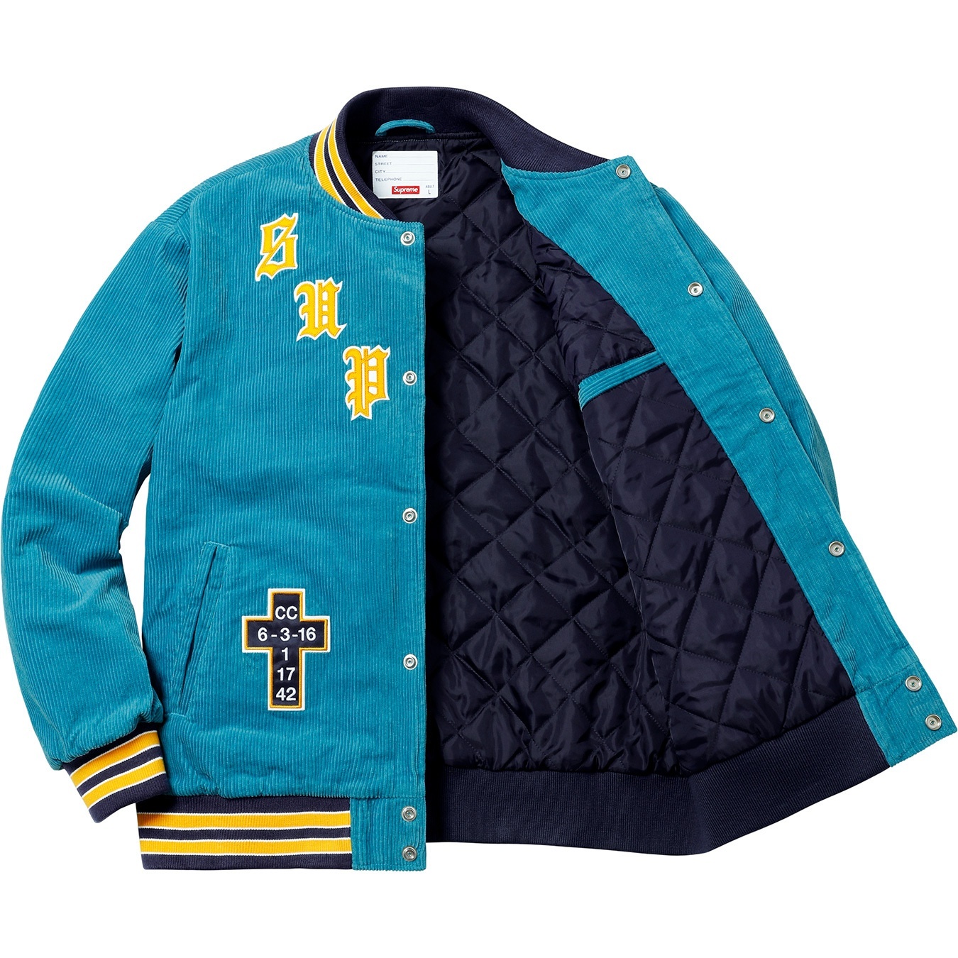Old English Corduroy Varsity Jacket view 8